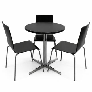 Coffee group Exclusive. Black, 3 chairs and 1 table