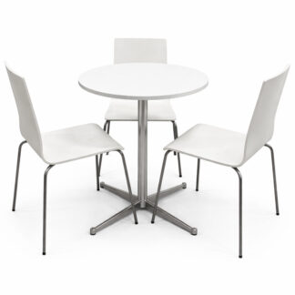 Coffee group Deluxe White, 3 chairs and 1 table