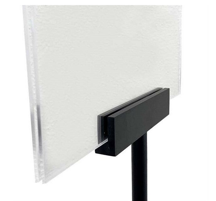 Sign holder for signs up to 70x50cm, black H=100cm - Image 2