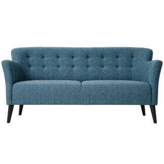 3-seater fabric sofa color: BLUE W:186 H:85 SH:45 cm