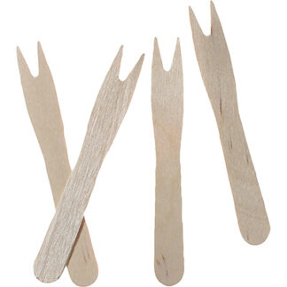 Cutlery Chip fork wood 85mm, 6000pcs/package (Strawberry Arena)