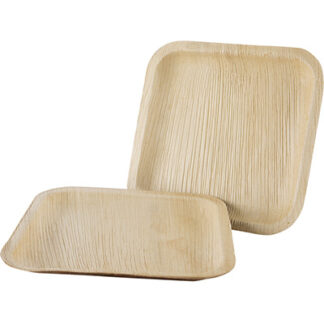 Palm Plate square nature 150x150mm, 450pcs/package(Strawberry Arena)