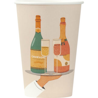 Vending cup 206ml beige, 2500pcs/package (Strawberry Arena)